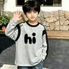 Camiseta de Manga Larga 100% Algodón para Niños, Estilo Nuevo Primavera y Otoño, Top de Raglán con Dibujos Animados para Niños Medianos y Grandes, Capa Base para Bebé, Moderna