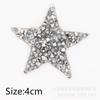 Patch de Estrela de Cinco Pontas com Strass com Adesivo Termofusível Tecido de Resina Patch, Decoração de Sapato DIY, Tendência de Moda Personalizada