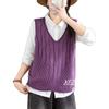 Nova Colete de Algodão Sem Mangas de Primavera Feminino Curto Tricô Camisa Top Slim Look Casual Suéter Colete Versátil Colete