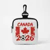 2026 Copa do Mundo de Futebol Transfronteiriça Bandeira Nacional Fone de Ouvido com Fio Bolsa de Armazenamento Bolsa de Transporte Portátil Porta-Cartões Porta-Moedas