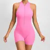 Venta al por mayor de Ropa de Yoga Transfronteriza, Monos Deportivos Europeos y Americanos Sin Costuras con Cremallera, Ropa Adelgazante para Pilates y Fitness Dropshipping