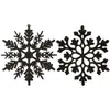 Decorações de Natal Floco de Neve 10cm Plástico com Pó Suprimentos para Decoração de Árvore de Natal Pingente Fabricante Atacado