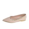 8510 Huidong Yixin Da Elegantes Zapatos Planos de Estilo Hada con Punta Aguda y Boca Baja Tachonados para Mujer