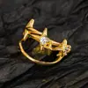 E5306 Estilo Coreano Estilo Luxo Leve Prata Esterlina S925 Céu Estrelado Cravejado de Diamantes Clipe de Orelha para Mulheres Sem Furos na Orelha, Clipe de Orelha Dupla Camada Vazado