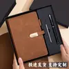 Nuevo Cuaderno A5 con Logo Personalizado, Bloc de Notas de Alta Calidad para Reuniones de Negocios, Cuaderno con Hebilla y Portabolígrafos, Diario