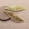 93x29mm 9,9g Acessórios Multicor Atacado Materiais de Acessórios DIY Pingente de Folha Oca Extra Grande