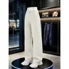 Pantalones Casuales de Verano y Otoño Estilo Retro Americano para Hombre, Algodón Puro, Versátiles, Lavados y Desgastados, Pierna Recta Ancha Suelta, Estilo Hong Kong