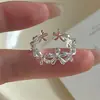 Anel de Flor Retrô Design de Nicho Estilo Coreano Prata Esterlina S925 Anel Retrô Simples na Moda Estilo Coreano Atacado
