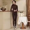 Chamarra Ropa de Yoga para Mujer Ajustada Secado Rápido Cuello Alto Otoño Top Deportivo para Correr Pilates Entrenamiento Ropa de Fitness Manga Larga