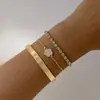 Joyería Transfronteriza Retro Europeo y Americano Hoja Nudo Pulsera Hueca Geométrico Redondo Triángulo Pulsera Venta al por Mayor