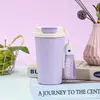 Copo Térmico Lírio do Vale Tamanho Pequeno 350ml Aço Inoxidável com Vácuo de Camada Dupla Copo de Café Doméstico com Alça Copo Portátil