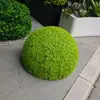 Tapa de registro decorativa de planta verde para exteriores, bola de planta verde artificial, bola de hierba auspiciosa, oculta imperfecciones, es resistente al sol y antioxidante