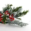 Nueva Decoración Navideña Corona Pequeña Ramas de Pino Simuladas Piñas Bayas Rojas Anillo para Velas Anillo Decorativo Portavelas Navideño Corona