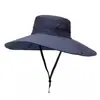 Chapéu de pescador bucket dobrável com aba proteção solar chapéu de sol para pesca à prova de respingos secagem rápida proteção solar chapéu de sol masculino chapéu bucket masculino