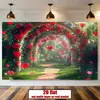 Tela de Fondo Transfronteriza Nueva para el Día de San Valentín 2026 para Decoración de Citas de Parejas, Tela Colgante para Habitación y Arreglo Exterior, Tela Colgante para Banner