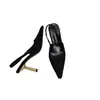 Primer Encuentro: Sandalias de Punta Estilo Francés de Gama Alta de Nicho, Zapatos de Hada, Primavera/Verano 2026, Tacones Altos Marrones de Punta
