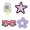 Diapositivas de Vacaciones de Verano Charms de Zapatos Estrella de Mar Pelota de Playa Cola de Sirena Hebilla de Zapato Accesorios para Zapatos de Playa Transfronterizo