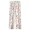 Tejido de Primavera para Mujer Primavera y Verano Apropiación Pantalones para Mediana Edad y Mayores Pantalones Estampados Mamá Pantalones Casuales para el Hogar de Abuela Mujer