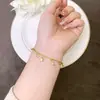 Novo Pulseira Quebradiça Streamer de Diamante Areias Douradas Brilho Luxo Frutífera Pulseira para Presente de Namorada