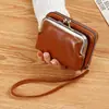 Fornecimento spot fábrica fonte transfronteiriça bolsa de moedas feminina com fecho de pressão bolsa com zíper de 4 polegadas bolsa de mão bolsa retrô