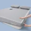 Sábana de Algodón Tejido de Punto de Alta Densidad Gruesa sin Costuras, Color Sólido Simple, Cubierta de Cama de una Pieza Absorbente de Humedad para Dormir Profundamente en Todas las Estaciones