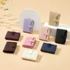 Cartera corta para mujer de gran capacidad estilo japonés y coreano, de mano transfronteriza, con pliegue del 20%, cremallera, cartera de PU, bolsa plateada, tela financiera