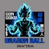 Fornecimento transfronteiriço em estoque de personagens de desenhos animados japoneses Super Saiyan T-shirt impressão de transferência térmica de tinta branca hot stamping agora feito