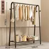 Perchero de Pie para Dormitorio, Perchero Simple, Colgador de Ropa, Estante de Almacenamiento Interior, Barra para Secar Ropa