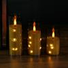Lámpara de vela con control remoto LED para bodas, fiestas de cumpleaños, lámpara de vela electrónica de simulación ABS, lámpara de cadena para conciertos, decoración
