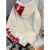 Sudadera con capucha de moda retro americana de marca trendy con estampado de letras para hombre, Otoño/Invierno, corte holgado, chaqueta versátil y moderna