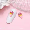 Juguete de Comida Simulada Donut Helado Arte de Uñas Joyería Decoración de Uñas de Resina Accesorios Pequeños Lindo DIY Pegamento de Crema