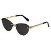 Gafas de Sol Estilo Ojo de Gato Oceánico Nuevas de Metal con Borde Cortado Gafas de Sol con Visera Gafas Triangulares para Desfile Transfronterizo