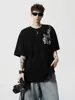 Camiseta de Manga Corta con Estampado de Flores de Vid de Verano para Hombre y Mujer Estilo Americano Marca de Tendencia Sentido del Diseño Retro High Street Camiseta de Verano