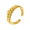 Xinyixin Design Tendência Nicho Estilo Leve Luxo Anel Faixa de Cabelo Feminina Estilização Anel de Dedo Aberto Distintivo Banhado a Ouro 18k