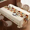 Mantel de tela estilo vintage modelo 2026 nuevo, lujo ligero y tacto de alta gama, mantel de comedor, mantel de mesa de café, impermeable, a prueba de aceite, fácil de limpiar