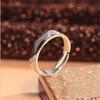 Anel de Cobre High-End com Seis Garras e Diamante Simulado para Mulheres, Estilo Casal Simples e Fashion, Zircônia, Proposta, Casamento, Anel Aberto Falso Atacado