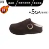 Versión de piel de vaca súper suave suela gruesa slip-on zapatos Birkenstock zapatos de mujer punta cerrada medias pantuflas mules con forro de felpa zapatos de algodón cálidos