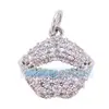 N28 Accesorios para Joyería DIY Collar con Microincrustaciones Hueso de la Fortuna Labios Rojos Ángel Flecha de Cupido Colgante Pequeño