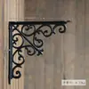 Suporte Triangular de Ferro Fundido Forjado Espesso Vintage Suporte de Prateleira Fixo de Ângulo Reto Montado na Parede Suporte de Prateleira com Suporte de Carga Galhada