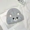 Gorro de Punto de Gato Lindo Nuevo de Invierno Casual Versátil Otoño/Invierno Cálido Protección para Orejas Simple Gorro de Lana