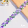 Encaje Bordado Floral Color Macarrón en Stock, Artesanía de Alta Densidad Soluble en Agua, Accesorios para el Cabello Hechos a Mano y Accesorios para Ropa de Muñecas
