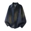 Camisa de Mezclilla Original Lavada para Hombre, Colección Primavera 2026, Corte Holgado, Casual, Versátil, Cuello Campana, Camisa Chaqueta de Manga Larga, Mayoreo