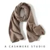 Novo Cachecol de Cashmere de Cor Pura Outono e Inverno para Mulheres, Xale Quente com Recortes, Cachecol Versátil, Cachecol Pequeno de Tricô Amassado