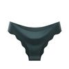 Bikini de ropa interior para mujer de seda helada de una pieza sin costuras europea y americana transfronteriza, borde ondulado, transpirable, bragas de talla grande para niñas