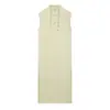 Moda Femenina Europea y Americana Transfronteriza Aliexpress Venta Caliente Elegante Vestido de Satén de Seda con Hebilla de Nudo