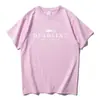 Camiseta Negra y Rosa World Tour Deadline Verano Manga Corta Hombre Unisex Streetwear Corea