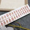Nuevas Tiras de Uñas Pre-hechas Más Vendidas de 30 Piezas, Parches de Uñas Coloridos Electroplateados, Arte de Uñas Degradado, Uñas Portátiles Color Ojo de Gato Hielo-Transparente