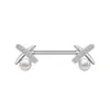 Anillos para Pezón Europeos y Americanos Transfronterizos de Acero Inoxidable 316L con Diseño de Goteo de Aceite, Barras Rectas con Forma de Corazón y Mariposa para Piercing Corporal