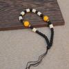 Corda de Cinco Imperadores de Latão, Corda de Sândalo, Vários Acessórios para Chaveiro, Corda para Pendurar, Argola de Chaveiro, Corda com Padrão de Nuvem, Limpador de Ouvido, Mosquetão