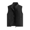 Colete Externo Multibolsos para Homem, Primavera/Verão, Malha Fina Respirável, para Pesca, Fotografia, Roupa de Trabalho, Colete com Gola Alta